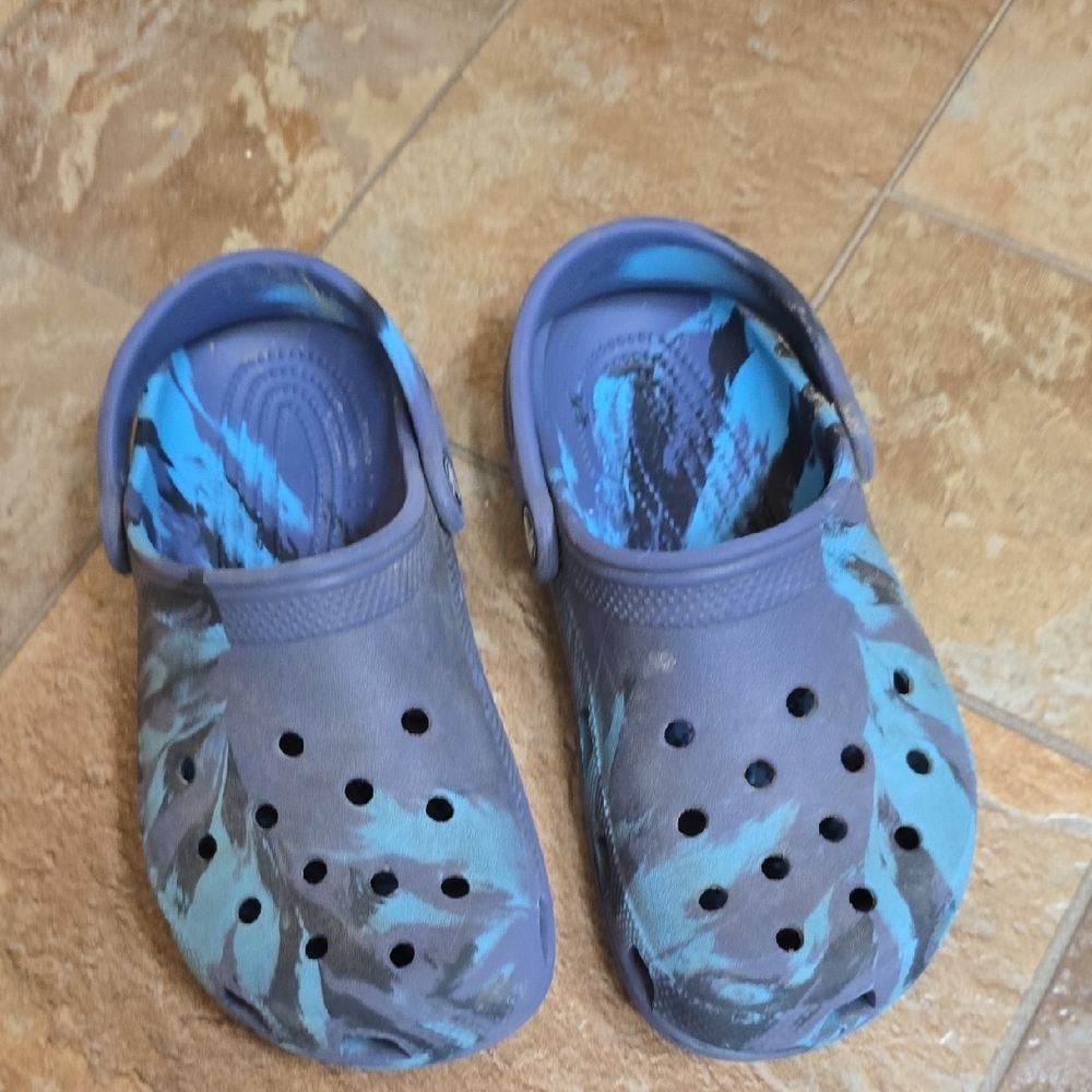 CROCS Blue Sandals with Perforated Design